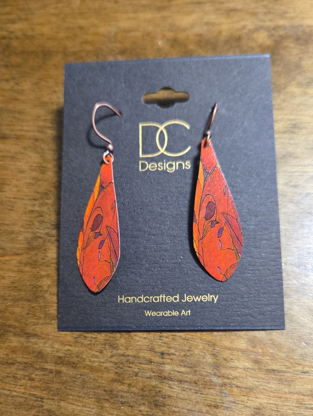Red Teardrop Earrings - Handcrafted Women’s Jewelry